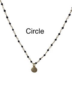 Tiny Beads with CZ Charm - Circle, Starburst or Hamsa