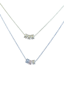 Triple CZ Ball Necklace in Gold or Silver