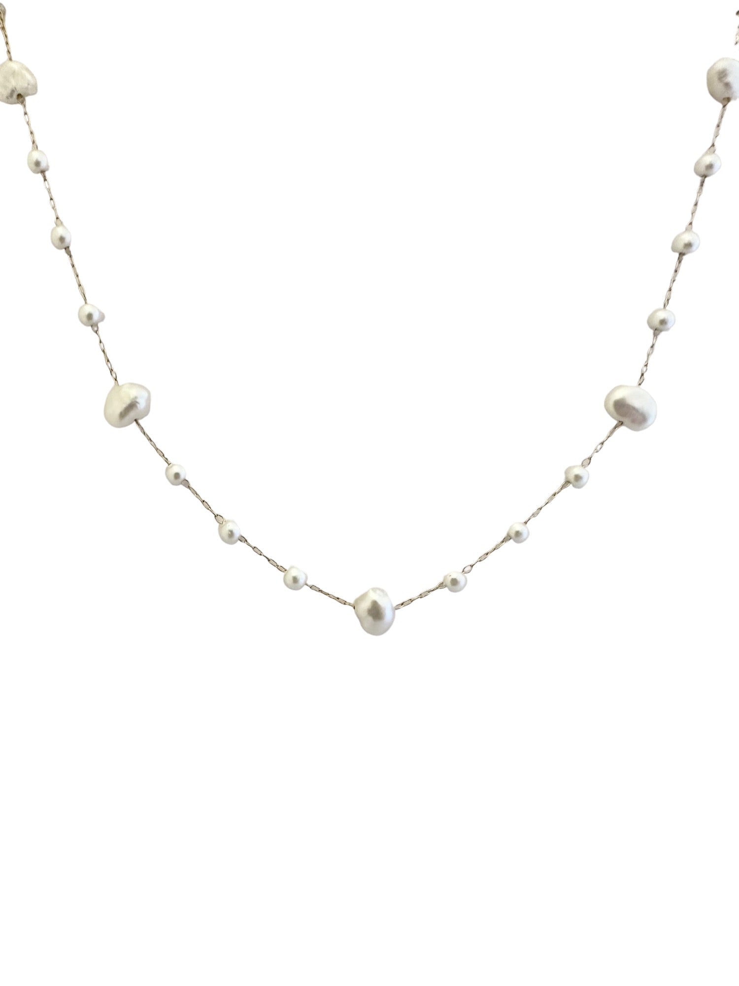 Scattered Fresh Water Pearl Necklace