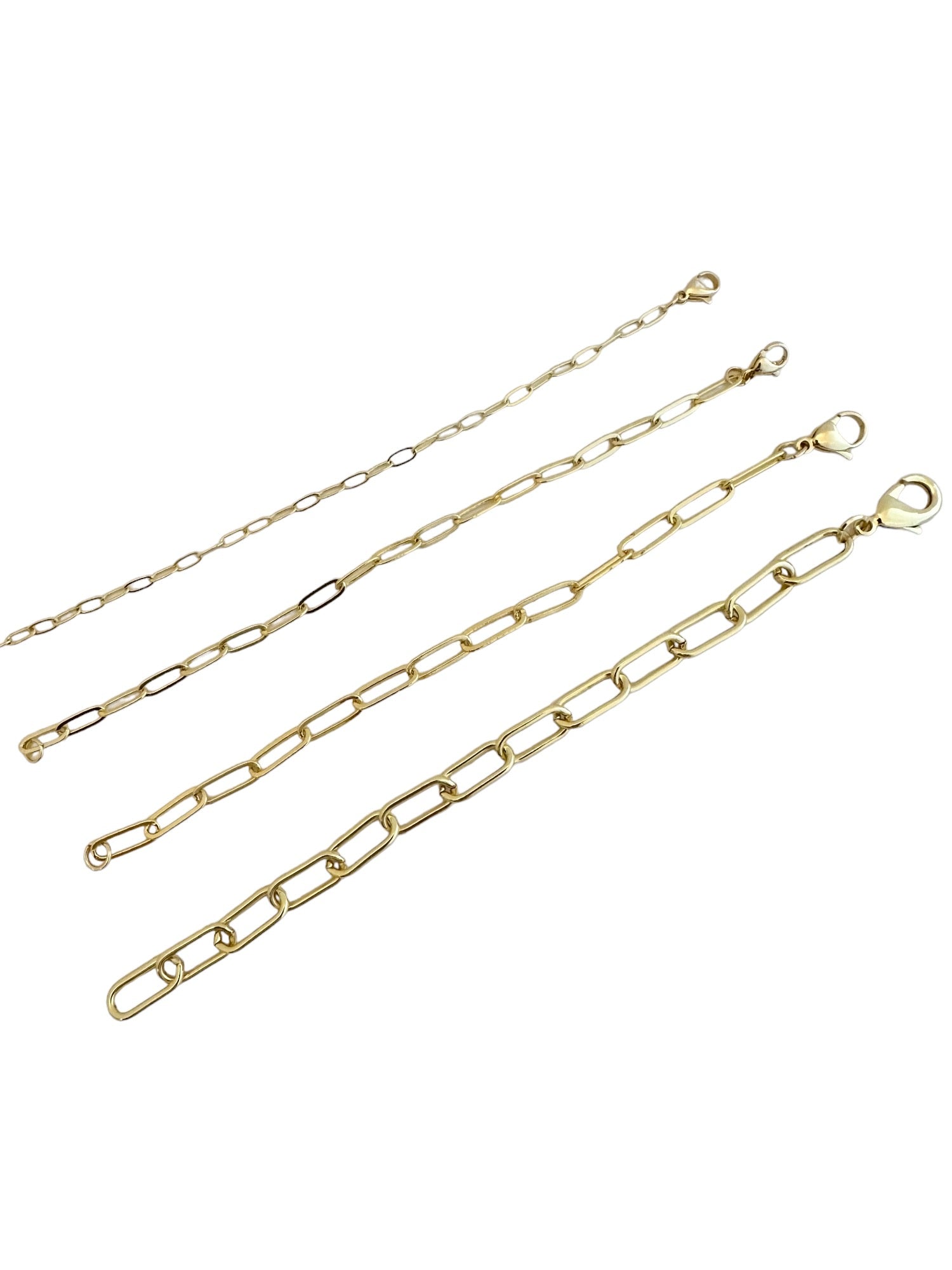 Shiny Gold Paperclip Link Bracelet