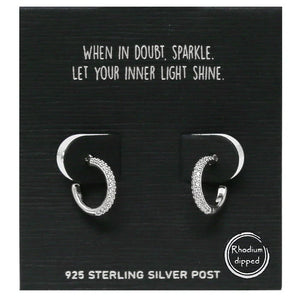 CZ Pave Mini Hoop Earrings