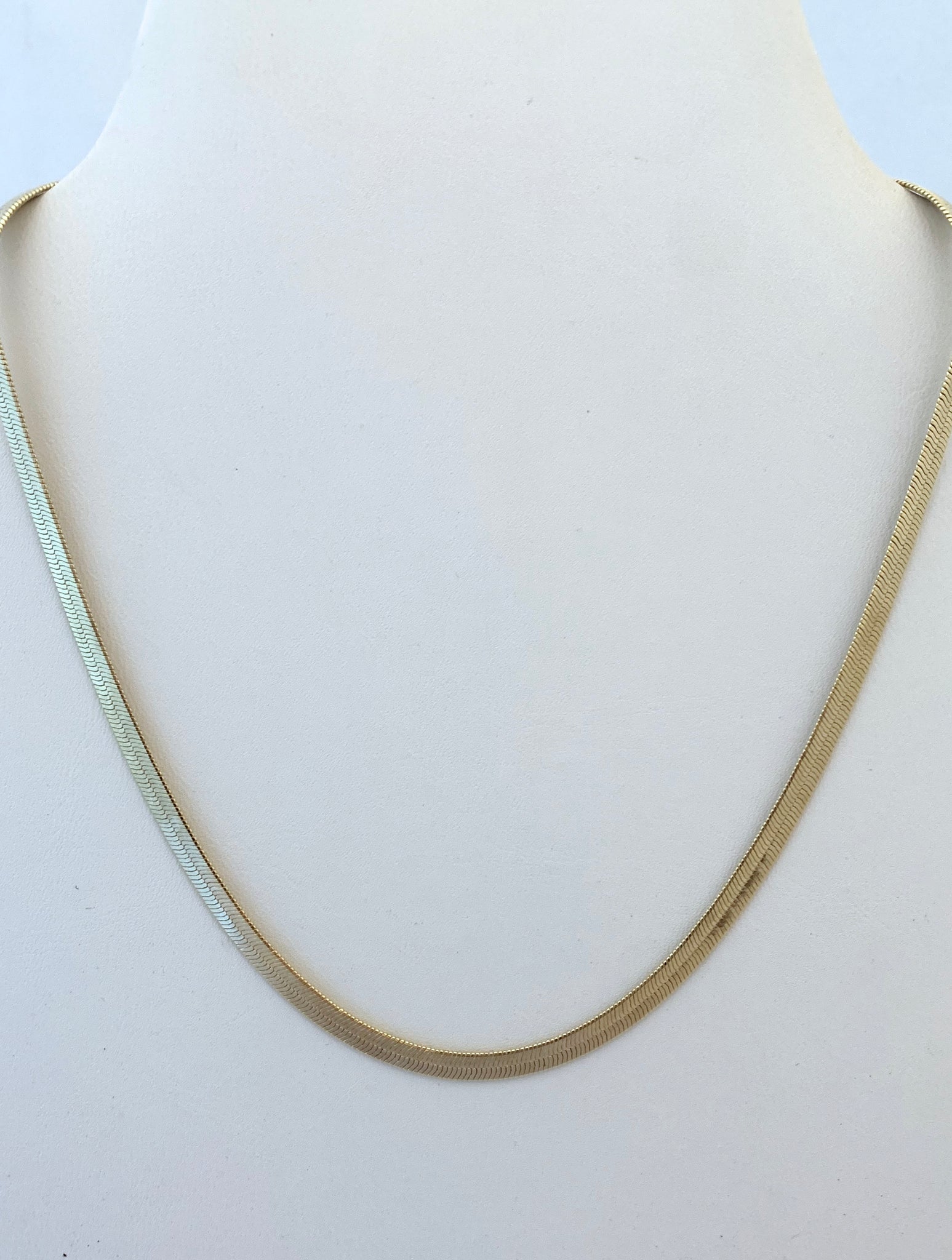 Gold Snake Chain Necklace - Medium Size Link