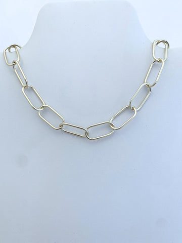 Lightweight Link Paperclip Gold Chain