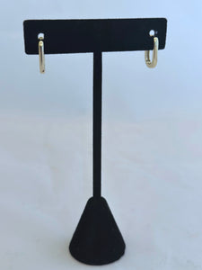 Rectangular Gold Hoop Earrings