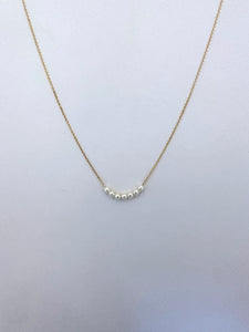 Delicate Pearl Necklace on Gold Chain