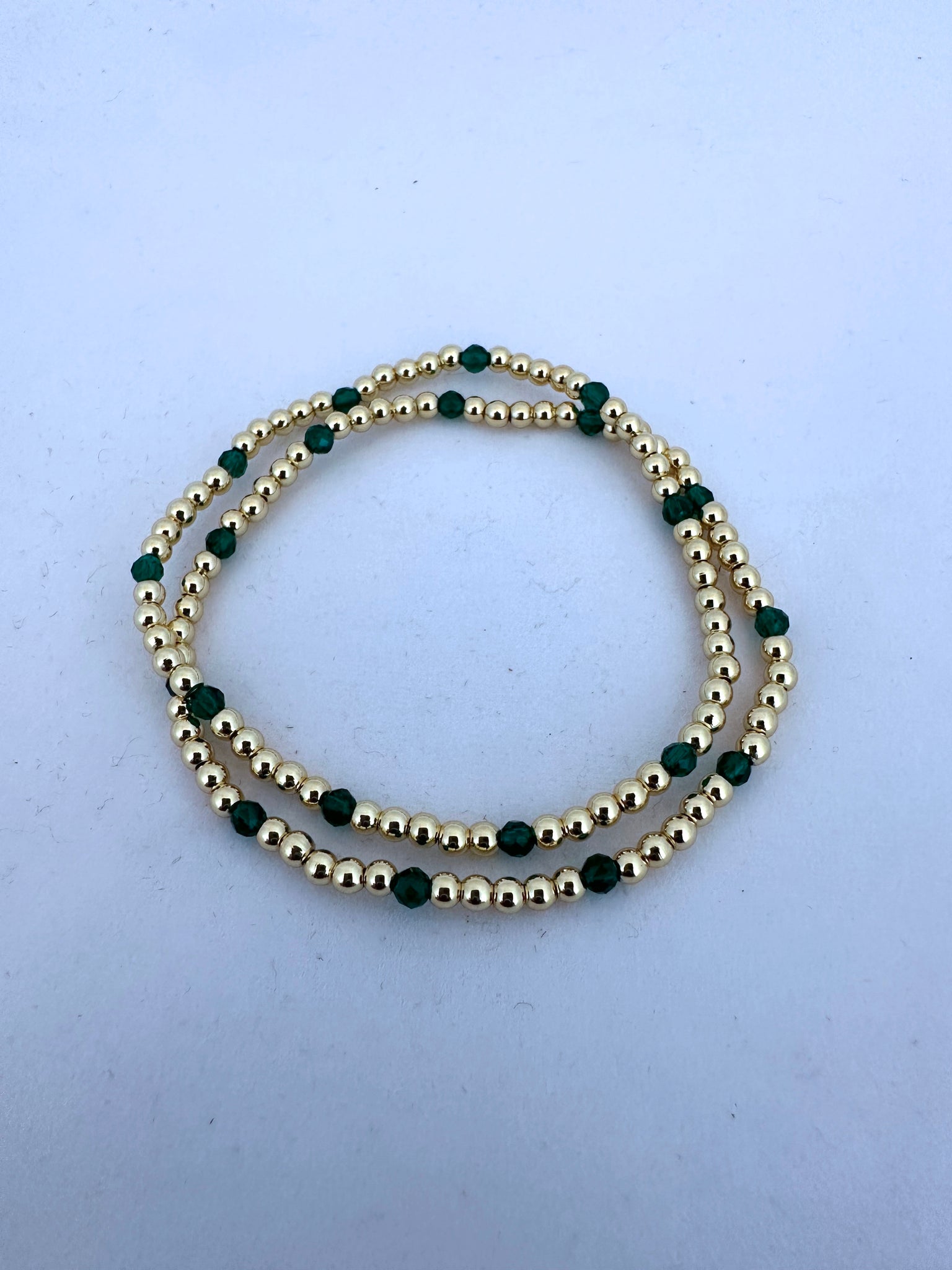 3mm Gold Ball with Scattered Colored Beads